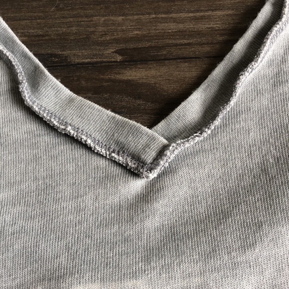 We The Free All Mine Tee Light Grey Oversized Boho Lightweight Short Sleeve - Picture 7 of 16